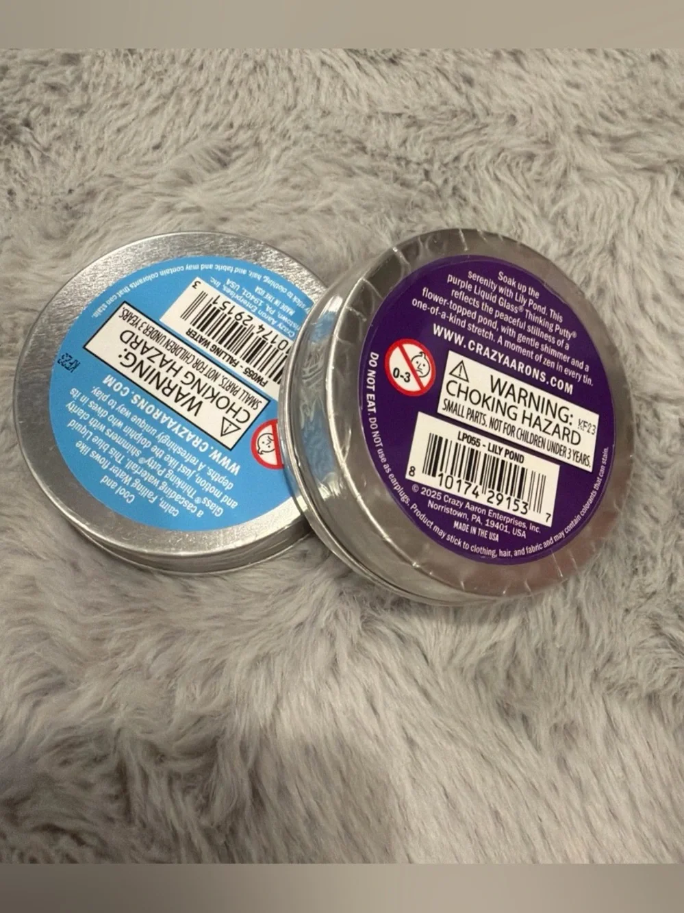 Crazy Aaron's Thinking Putty Duo — Falling Water Blue & Lily Pond Purple